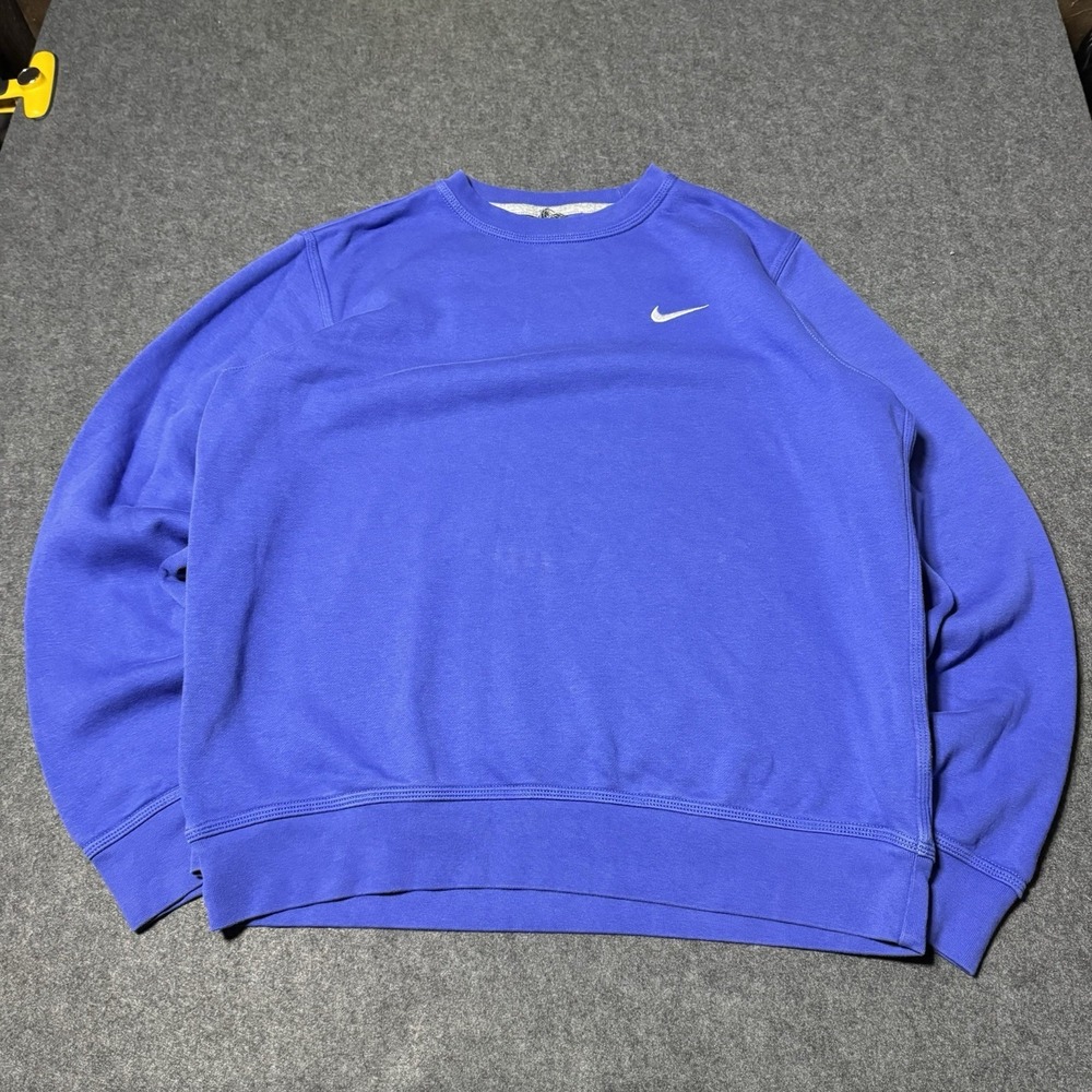 Nikeâ Club Fleece Crew Men's Sweater Size L Blue 839667-430 Streetwear Casual
